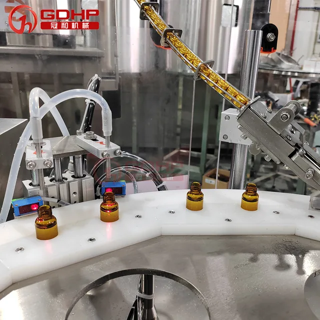 口服液灌装轧盖一体机—220705单双工位玻璃瓶口服液灌装轧盖一体机-9